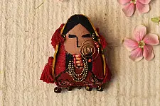 Wearable Art Pieces ✶ Handcrafted Brooch Pin - Woman of Kutchh Brooch Pin