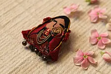 Wearable Art Pieces ✶ Handcrafted Brooch Pin - Woman of Kutchh Brooch Pin