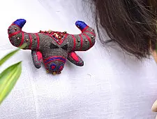 Wearable Art Pieces ✶ Handcrafted Bos Taurus, The Bull Brooch Pin