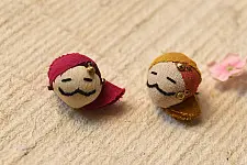Wearable Art Pieces ✶ Handcrafted Brooch Pin -Indian Turban Man ( Single Piece & Two Color Options)