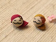 Wearable Art Pieces ✶ Handcrafted Brooch Pin -Indian Turban Man ( Single Piece & Two Color Options)