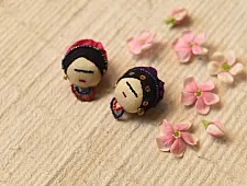 Wearable Art Pieces ✶ Handcrafted Brooch Pin - Frida Kahlo Mini (Single Piece & Two Color Options)