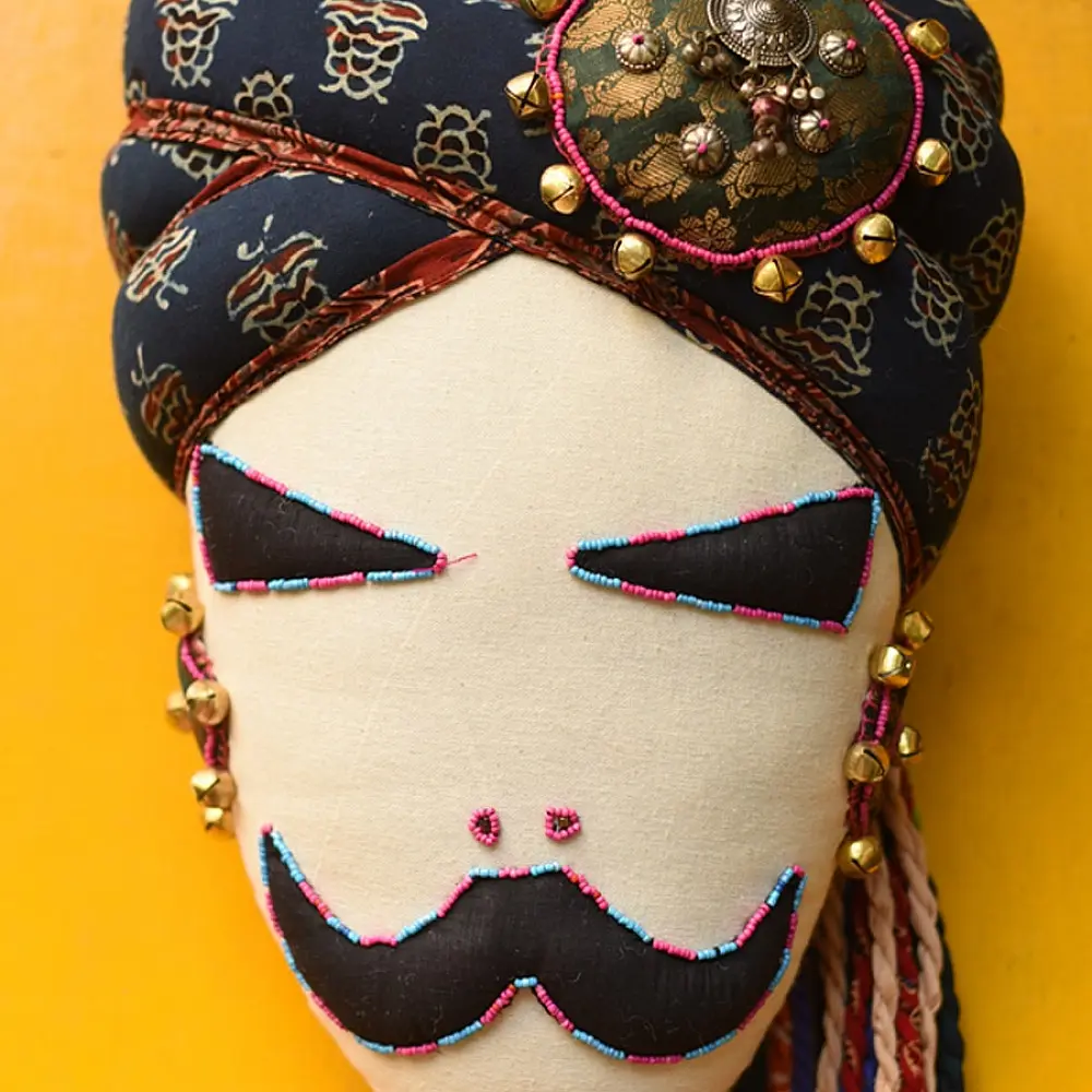 Shop Handcrafted Space Accessories - Maldhari Man Cushion