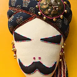 Decor Art Pieces ✶ Handcrafted Space Accessories - Maldhari Man Cushion / Hanging