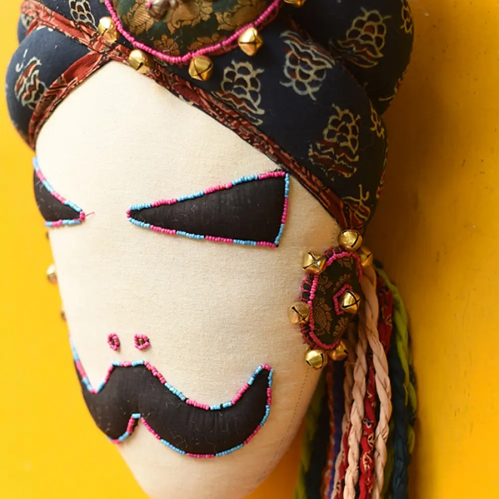 Shop Handcrafted Space Accessories - Maldhari Man Cushion