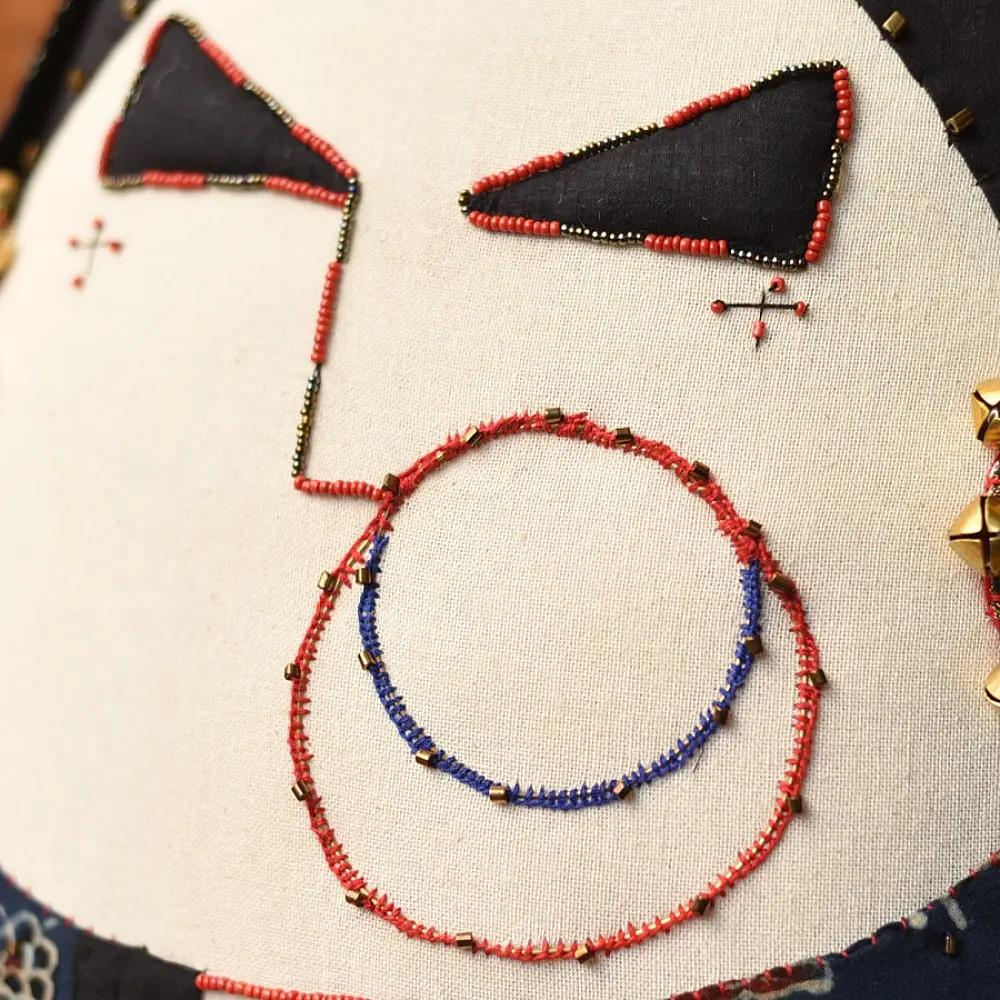 Shop Handcrafted Space Accessories - Woman of Kutchh Cushion