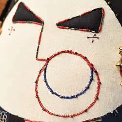 Decor Art Pieces ✶ Handcrafted Space Accessories - Woman of Kutchh Cushion 
