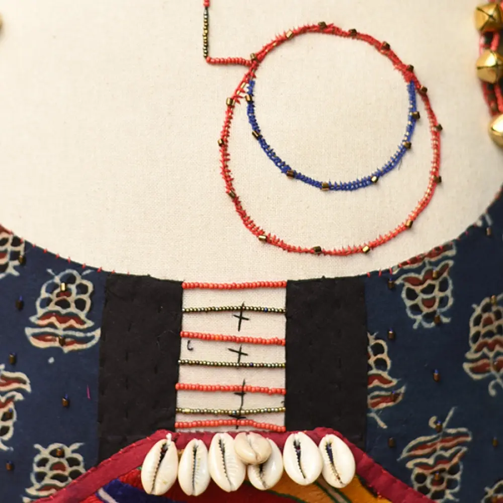 Shop Handcrafted Space Accessories - Woman of Kutchh Cushion