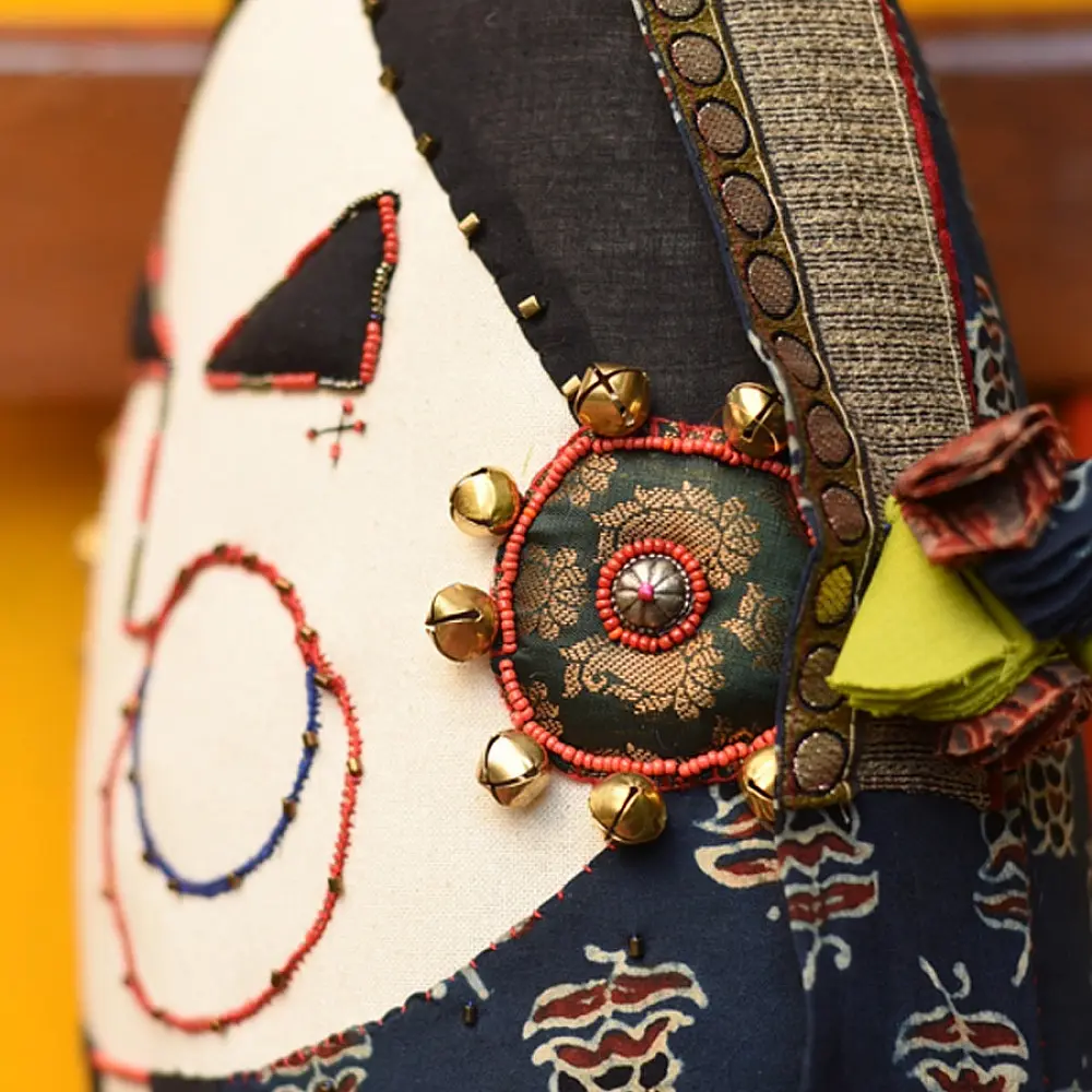 Shop Handcrafted Space Accessories - Woman of Kutchh Cushion