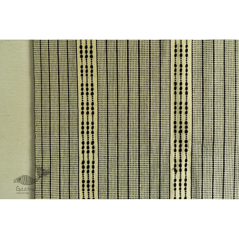 shop online nagaland loinloom cotton stole - in black & white