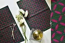 Firki ✠ Applique Cotton Placemat (Set of 4) ✠ 1