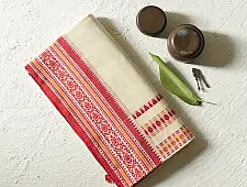 Sadaa . सदा ✡ Begampuri Cotton Saree - Off White