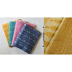 Eshana ~ Gaamthi Print . Cotton Saree ( Four Color Options ) - A