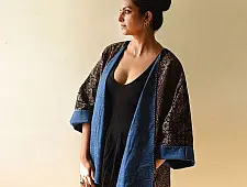 Kimono | Reversible Ajrakh & Denim Jacket