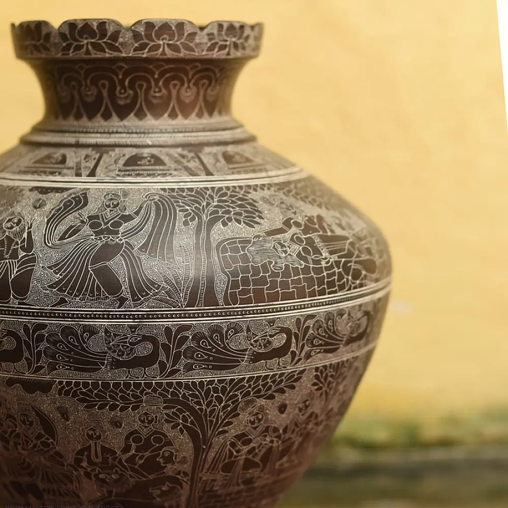 Shop Antique from Khajuraho Brass kalash