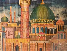 Memory Lines | Indian Antique Print  | Roza-e-Imam Hussain ( With Frame) 