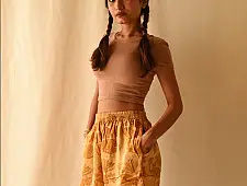 Shorts | Batik Modal Silk Shorts ( Yellow )