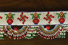 Shubh-Laabh | Glass Bead Door Toran - Swastik & Kalash