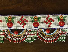 Shubh-Laabh | Glass Bead Door Toran - Swastik & Kalash