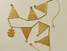 Ahar ~ Brass Handmade Toran - Triangle 
