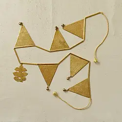 Ahar ~ Brass Handmade Toran - Triangle 