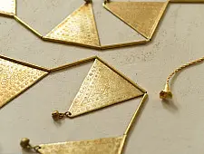 Ahar ~ Brass Handmade Toran - Triangle 
