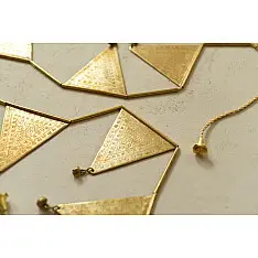 Ahar ~ Brass Handmade Toran - Triangle 