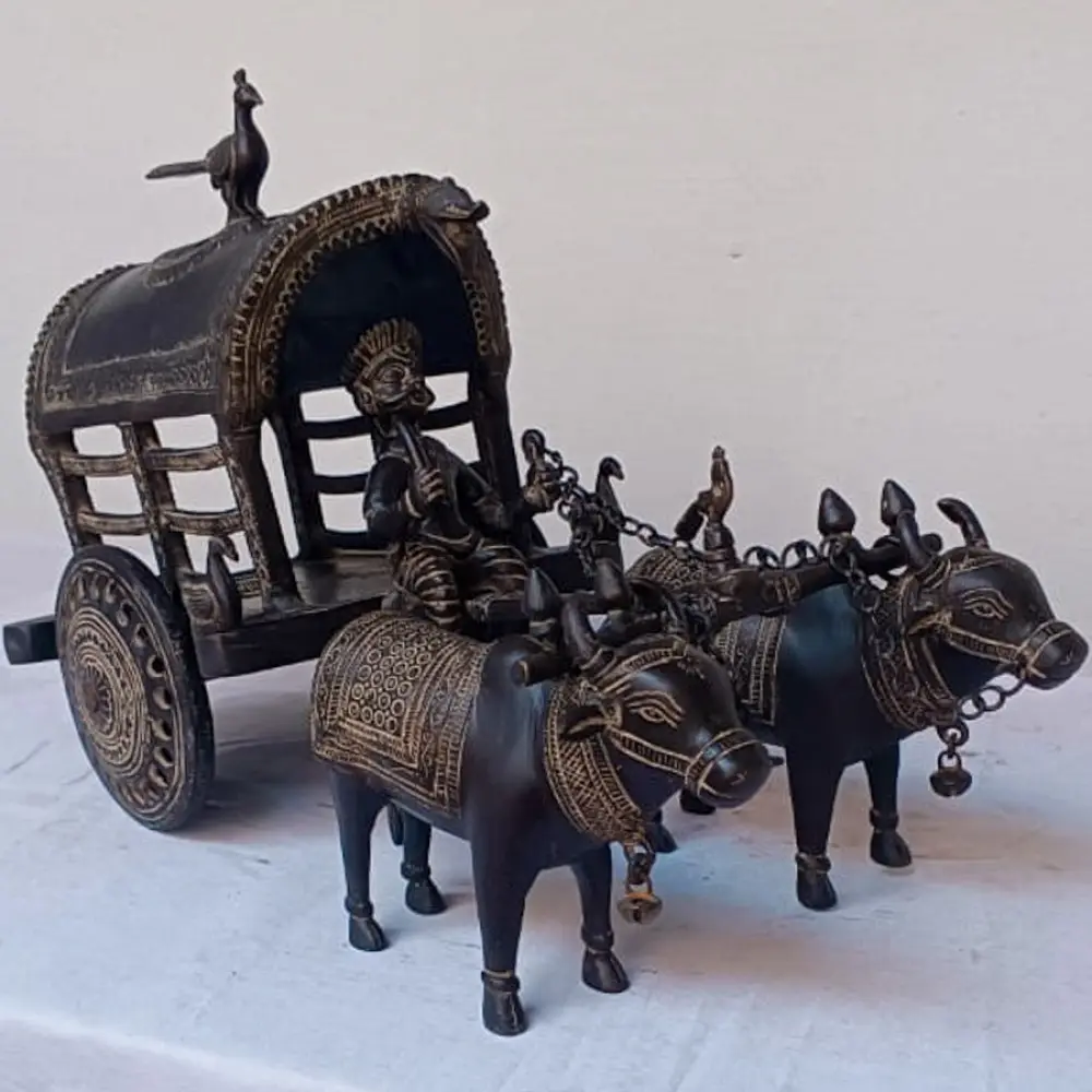 Shop Antique from Khajuraho Brass cart