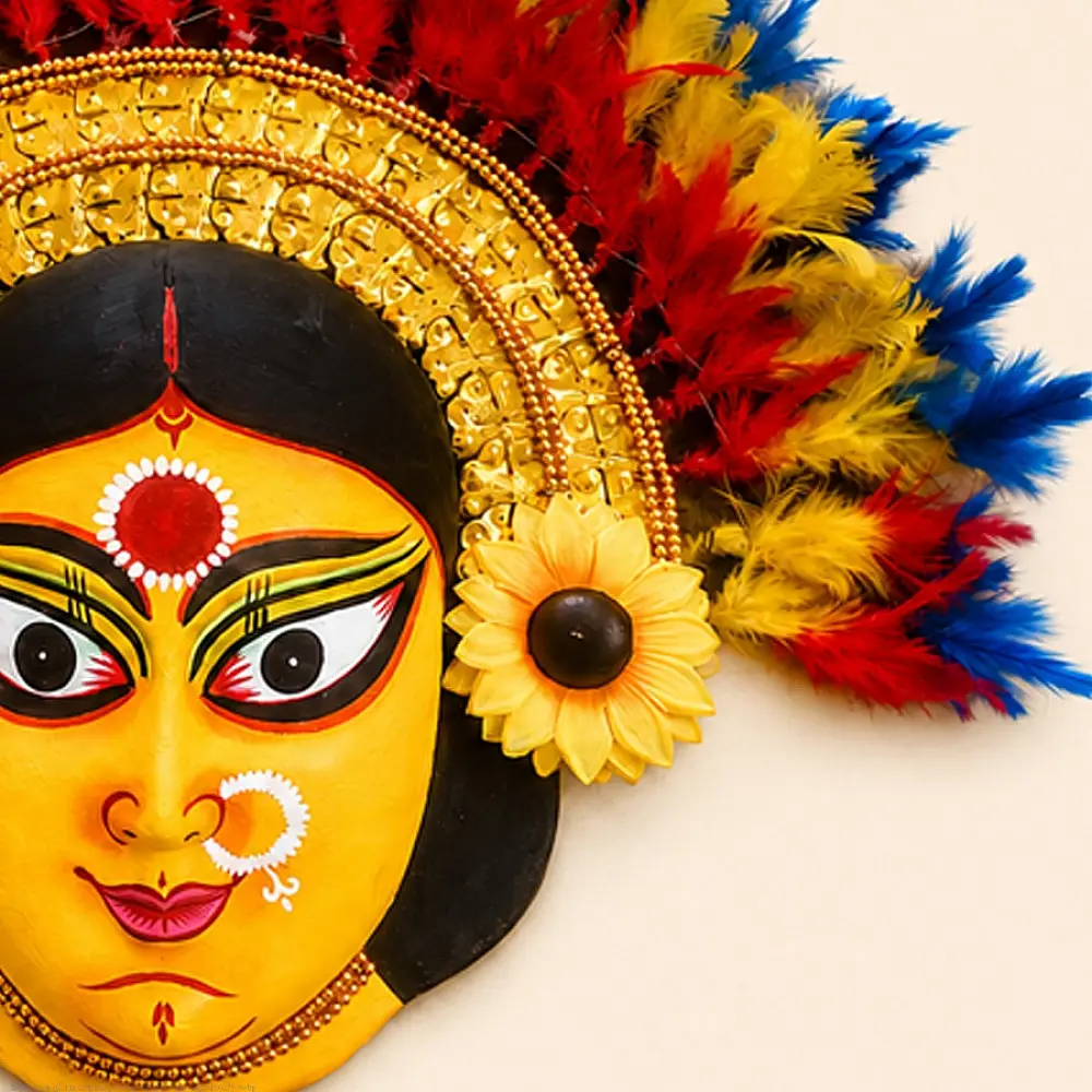 shop Handmade Paper Mache Chhau Mask - Maa Durga