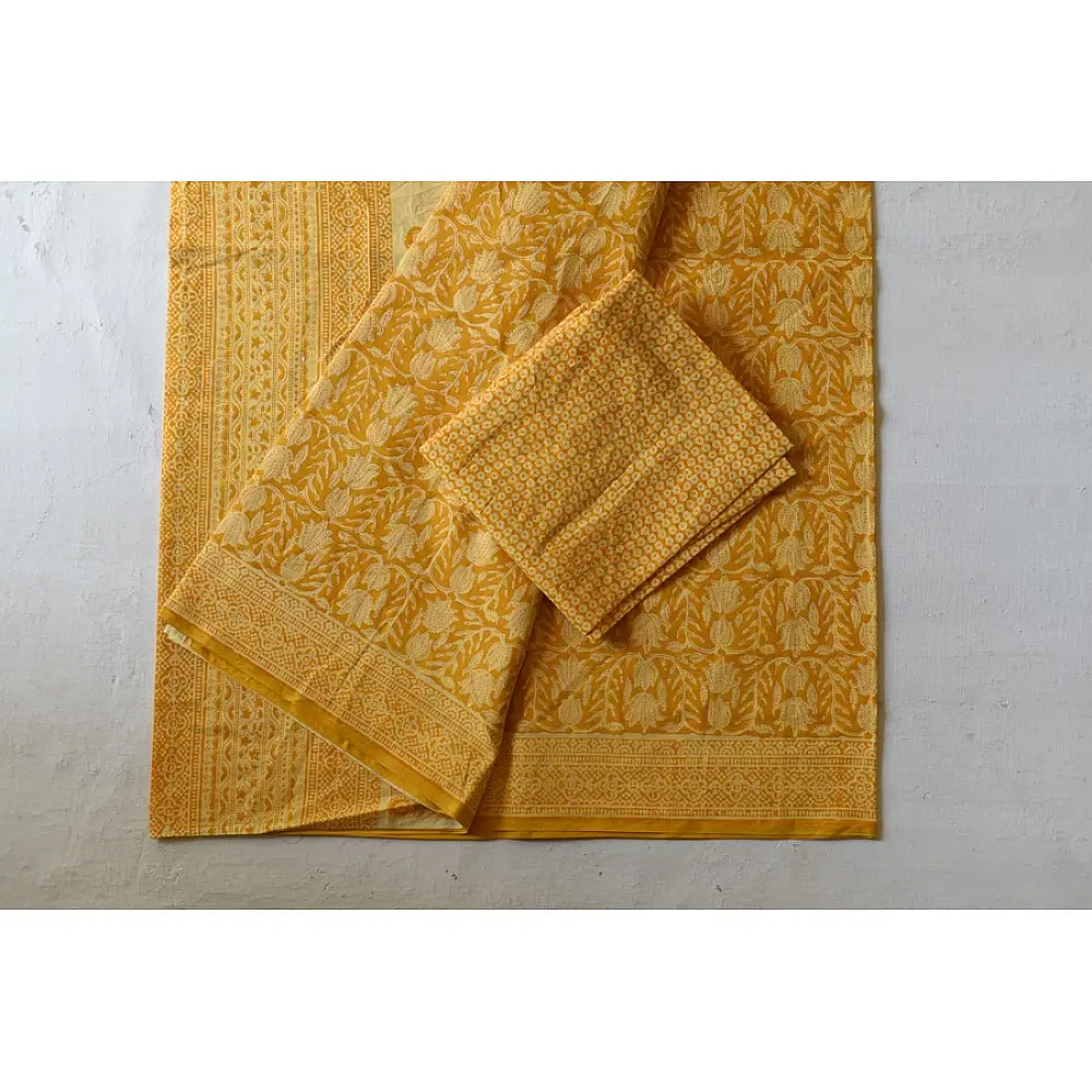 Shop Gamthi Print pure cotton saree