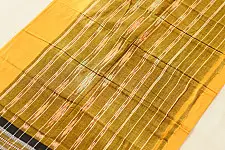 Handlom Cotton Saree | IKAT Pallu { Haldi }