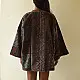 reversible ajrakh hand block printed kimono jacket black base madder red interlocking floral jaal block print solid black reverse sustainable luxury outerwear artisanal jacket