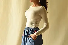 Shorts | Handloom Denim Doted Short (Three Options)