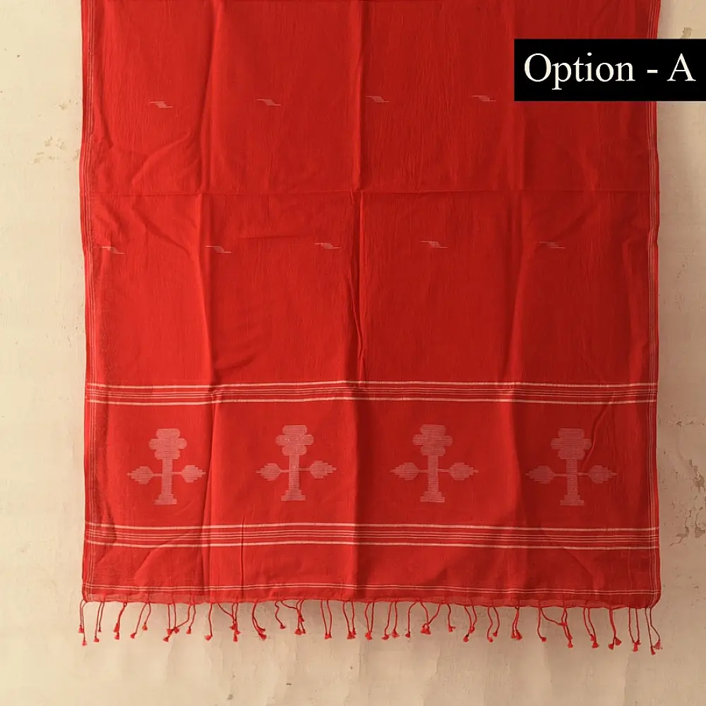 shop Handloom Soft Cotton Jamdani Stole