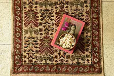 A finite infinity ❧ Kalamkari Natural Color Dhurrie ( 2 X 3 ) - A