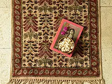 A finite infinity ❧ Kalamkari Natural Color Dhurrie ( 2 X 3 ) - A