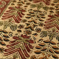 A finite infinity ❧ Kalamkari Natural Color Dhurrie ( 2 X 3 ) - A