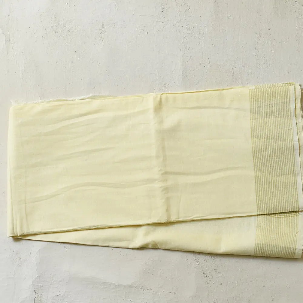 shop Handspun Cotton x Cotton Dhoti Khes - Zari Border