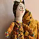handcrafted traditional kutchi cloth dolls in deep blue and gold ethnic outfits with mirror work embroidery