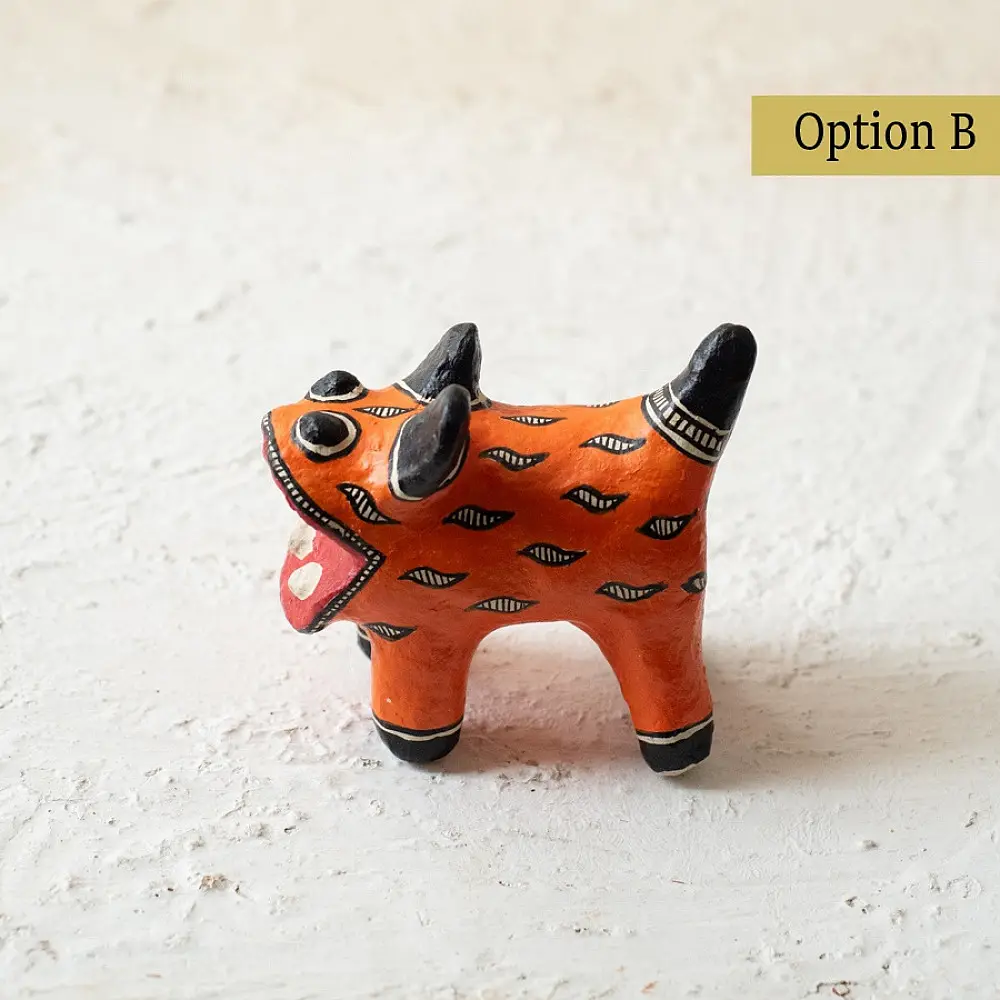 shop Madhubani Hand Painted Paper Mache ~ tiger