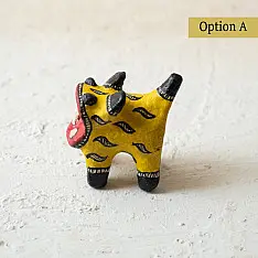 Madhuban . मधुबन ❁ Madhubani Hand Painted Paper Mache ~ Tiger ( Four Options )
