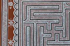 Mandana Art - Painting - Swastik (11 x 14 inch)