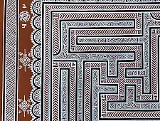Mandana Art - Painting - Swastik (11 x 14 inch)