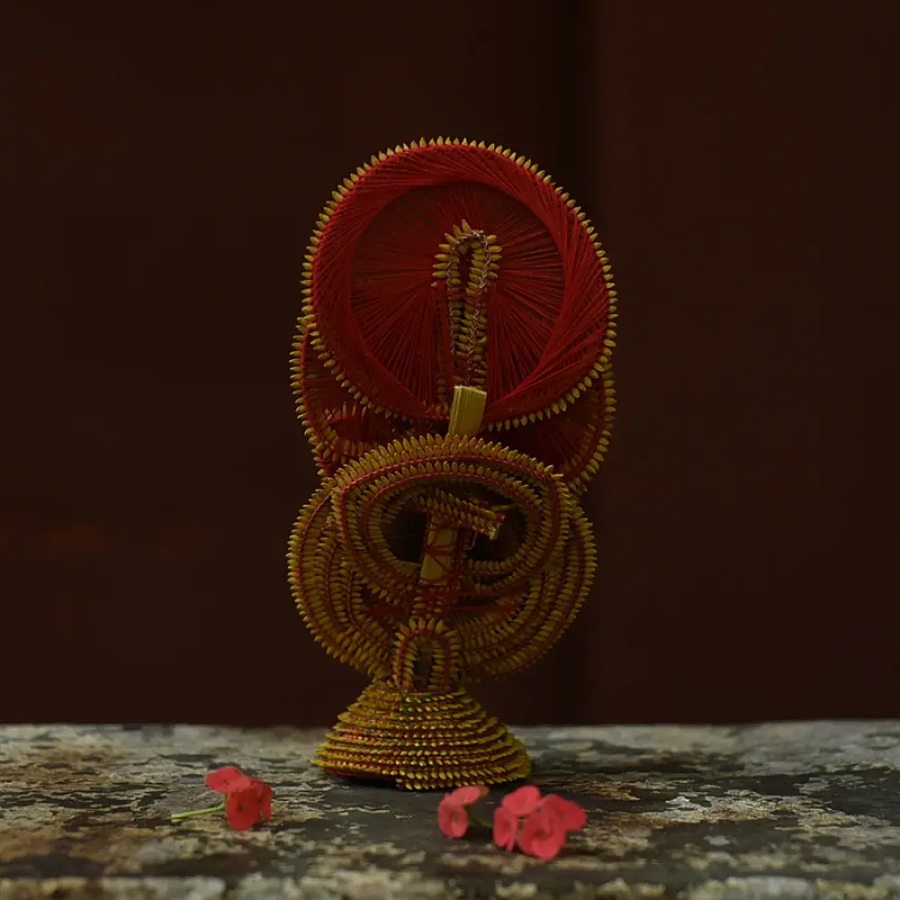 Shop Handmade dhaan murti - Paddy Craft | Ganeshji  (Red)