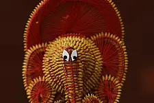Dhaana Murti . Paddy Craft | Ganeshji  (Red)