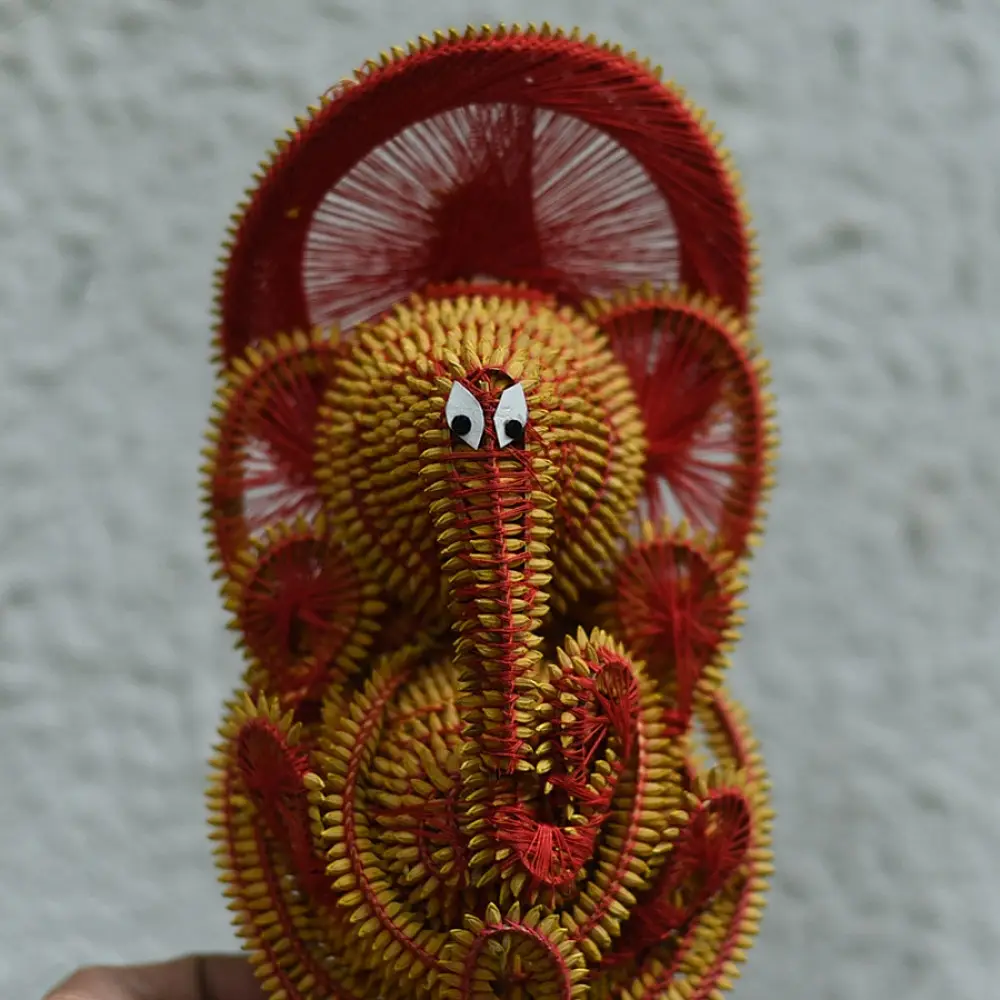 Shop Handmade dhaan murti - Paddy Craft | Ganeshji  (Red)