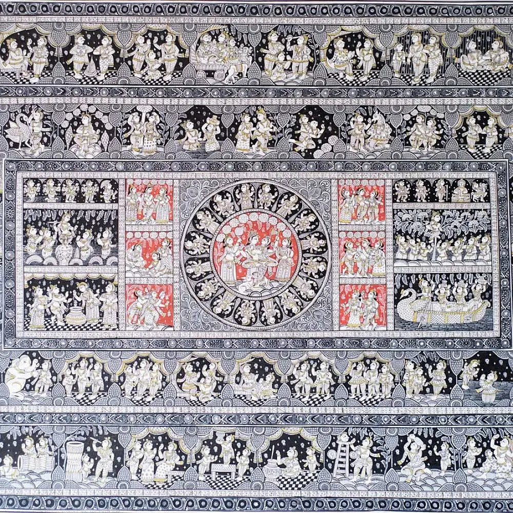 shop Traditional patachitra Painting ~ Radha Krishna