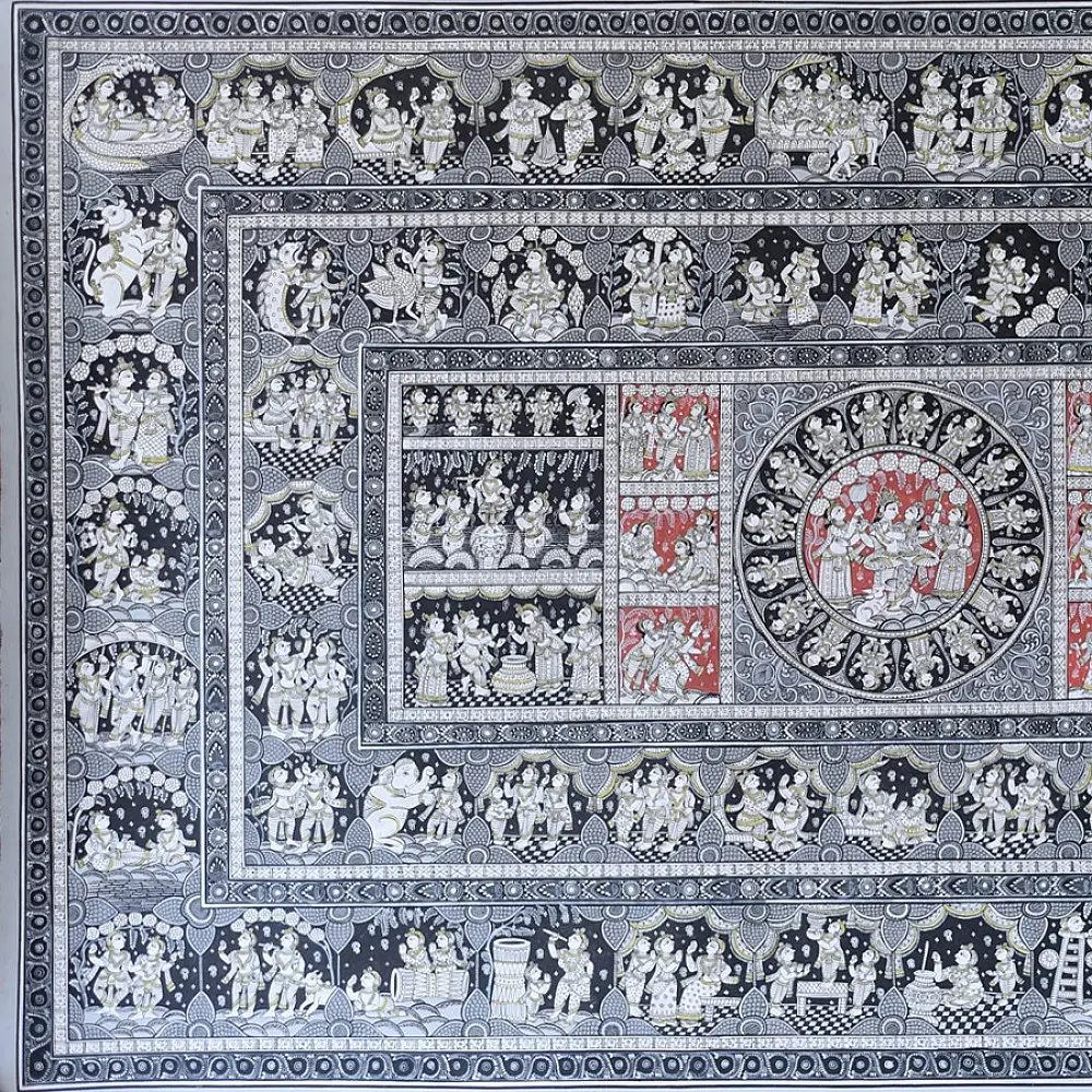 shop Traditional patachitra Painting ~ Radha Krishna