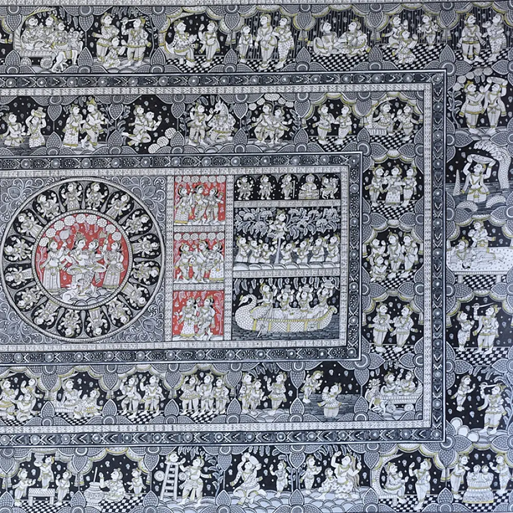 shop Traditional patachitra Painting ~ Radha Krishna