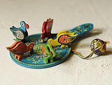 Wooden Toys | Grain Pecking Bird -Scroll The Boll (Four Color Options)